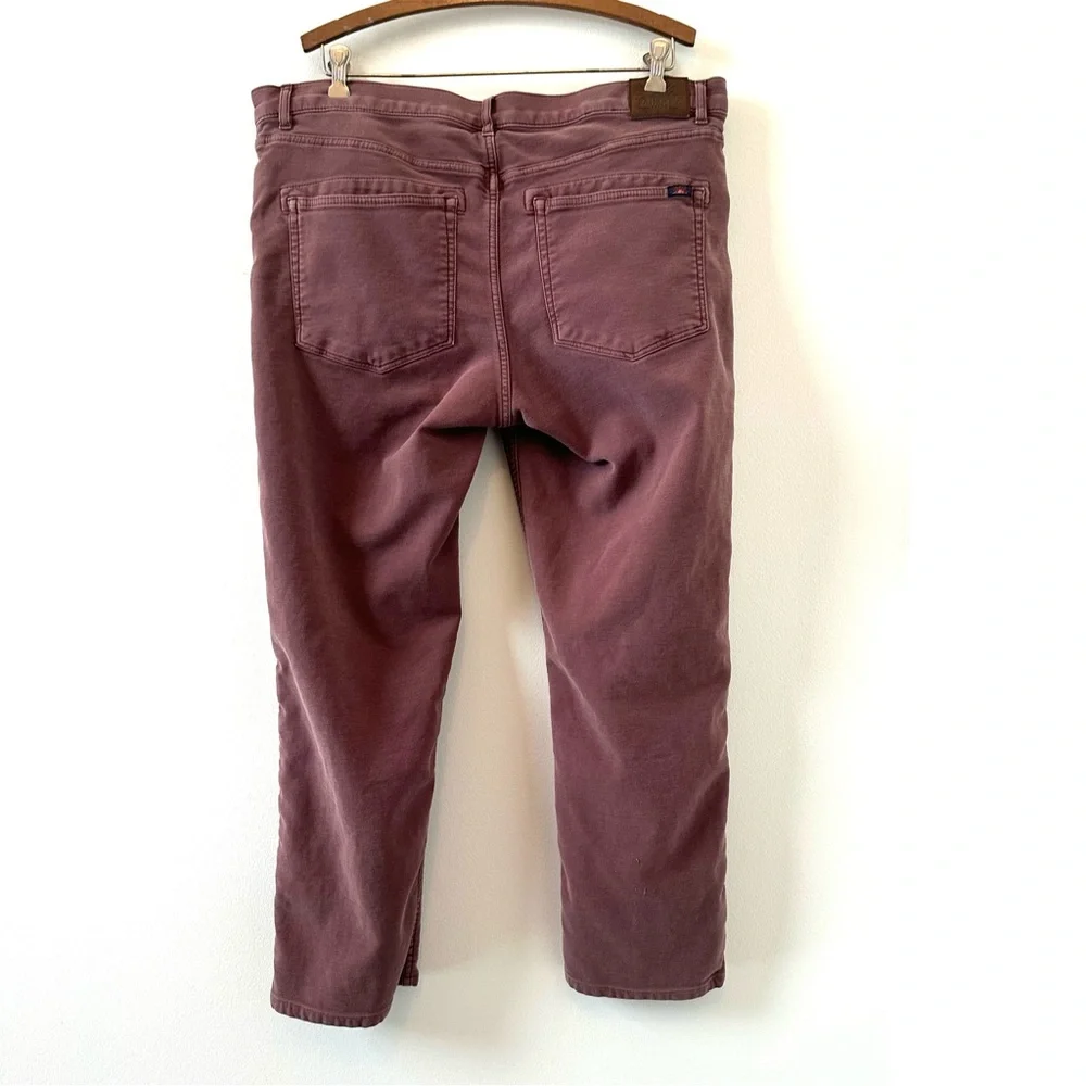 Faherty stretch Terry 5 pockets pants jeans fall burgundy slim straight Size 38